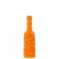 Urban Trends Collection Urban Trends Collection 24440 Ceramic Round Bottle Vase With Wrinkled Sides; Medium - Orange 24440